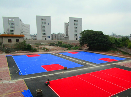 广西银行学校悬浮地板篮球场