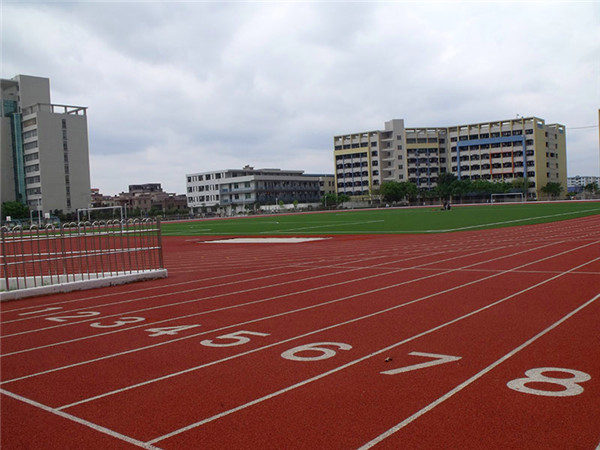 广州轻工技工学校塑胶跑道及人造草足球场