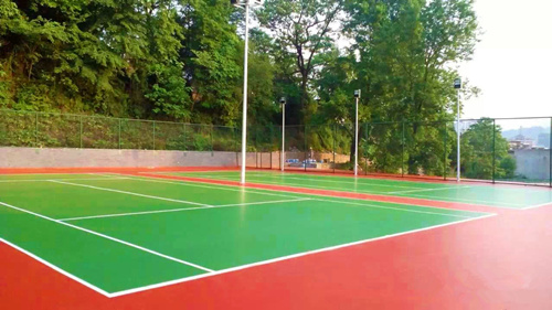贵州都匀中学2片硬地丙烯酸网球场