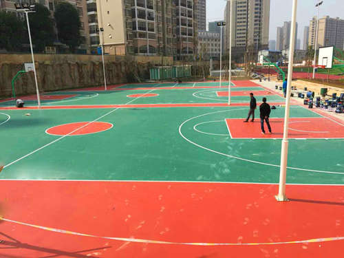南宁新桂学校硅PU篮球场