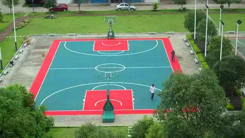 桂林疗养院塑胶悬浮地板篮球场