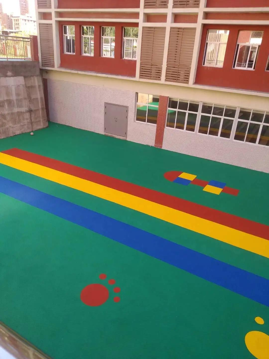茂南红塔小学幼儿园塑胶EPDM地面完工成功验收